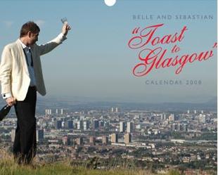 Glasgow, o centro musical do mundo, retratada em calendário do Belle and Sebastian