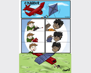 Quadrinhos criados por Lucas Newmann, um dos finalistas do 1º Prêmio Fnac Novos Talentos