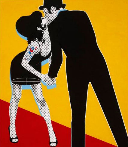 "O que me interessa é a combinação do maravilhoso poder gráfico da imagem de Amy e os eventos extraordinários e quase míticos de sua vida", explica o artista Gerard Laing, criador dos quadros