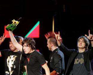 A banda NXZero: três troféus da MTV