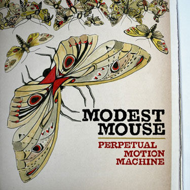 Capa do single "Perpetual Motion Machine", do Modest Mouse, que trará "History Sticks to Your Feet" como lado B