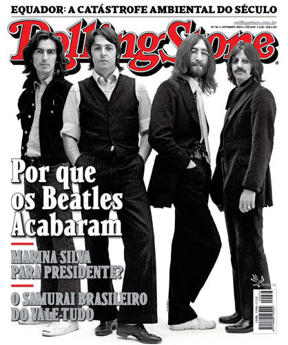 Os Beatles estampam a capa da edição de setembro da Rolling Stone Brasil
