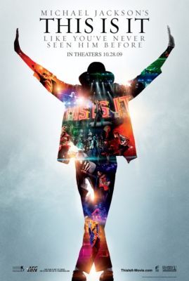 Cartaz de This Is It, o documentário sobre Michael Jackson produzido pouco depois de sua morte, em 25 de junho