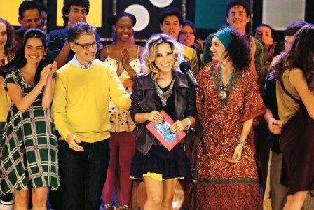 Wanessa com o elenco nacional de High School Musical