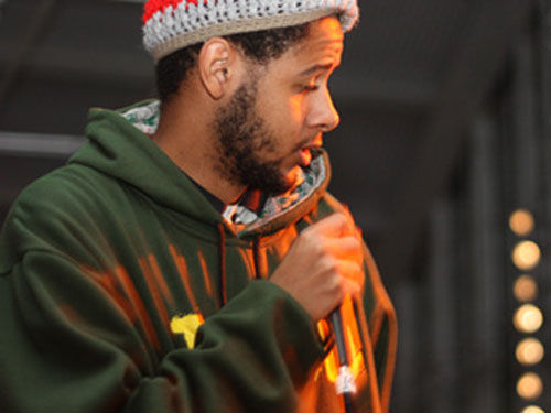 O rapper Emicida durante apresentação no Creators Project São Paulo