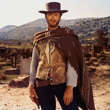 Clint Eastwood em cena de Três Homens em Conflito, de Sergio Leone (The Good, the Bad and the Ugly, de 1967)