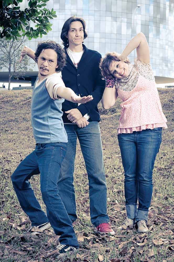 OS TRÊS Pil, Cavani e Fernanda