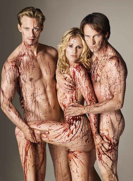 SANGUE QUENTE Alexander Skarsgård, Anna Paquin e Stephen Moyer, os protagonistas de True Blood