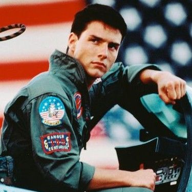 Tom Cruise em Top Gun, de 1986