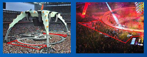 (RED) Zone está localizada em dois pontos do palco, com uma totalidade de 800 ingressos