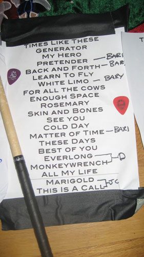 Setlist do show secreto do Foo Fighters