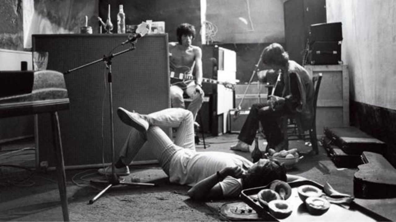 Rolling Stones no estúdio (Foto: Dominique Tarle)