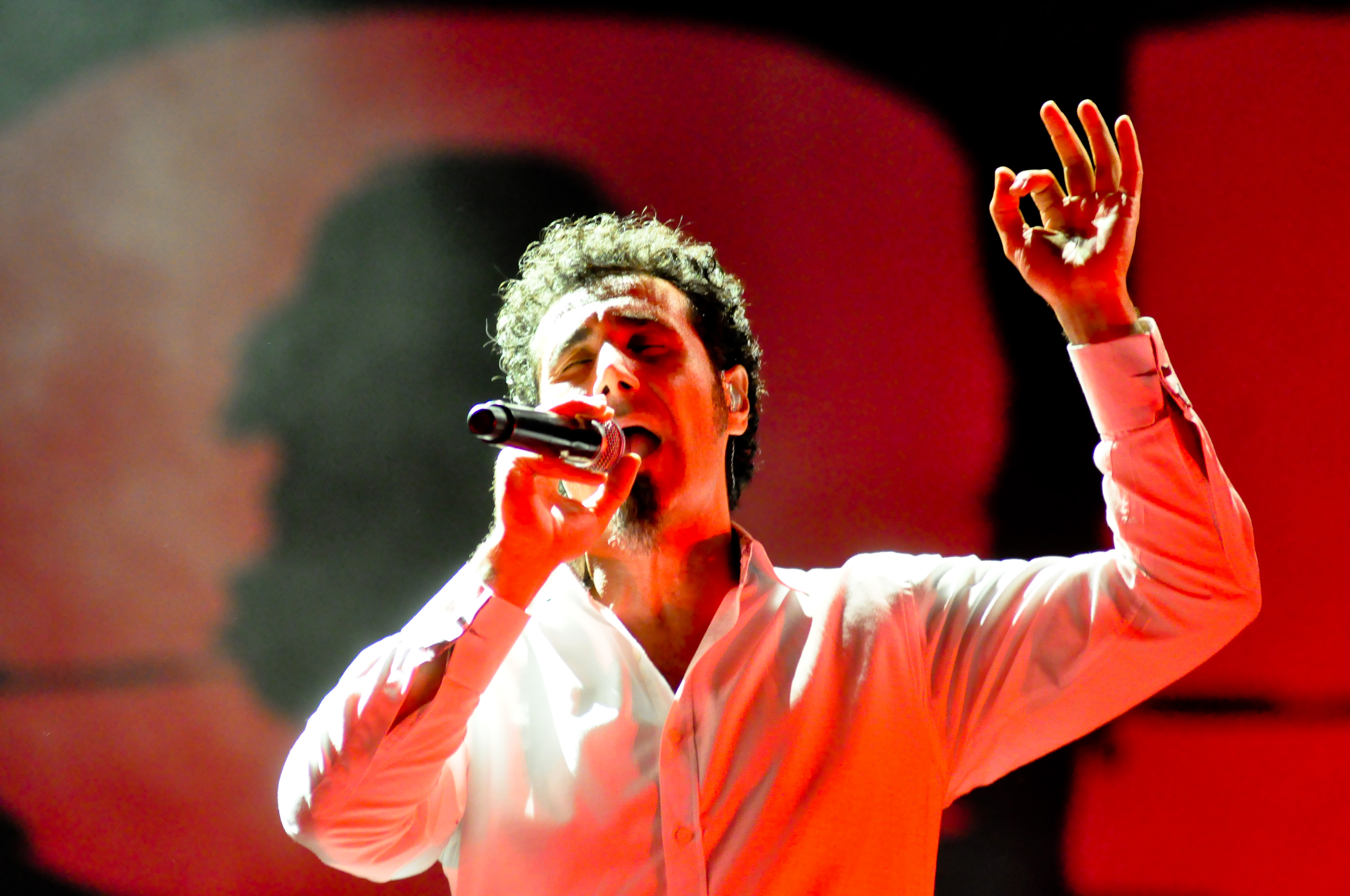 Serj Tankian, vocalista do System of a Down, no show do Rock in Rio