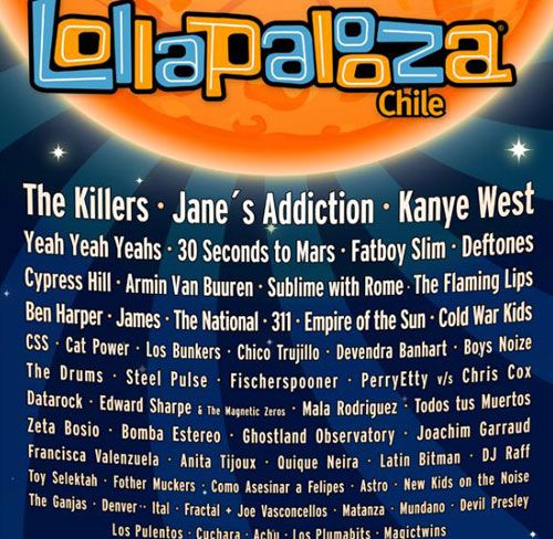 Lollapalooza Chile, que acontece em abril, tem line-up divulgado