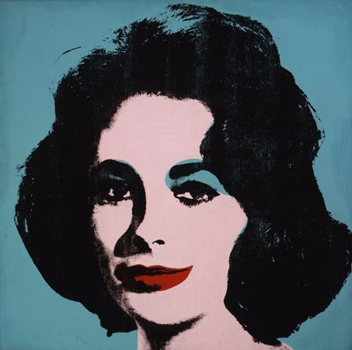 ELIZABETH TAYLOR    絵 Retrato de Elizabeth Taylor feito por Andy Warhol será