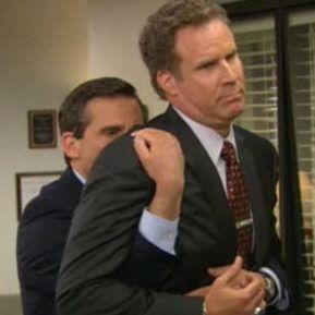 Steve Carell e Will Ferrell em cena de The Office