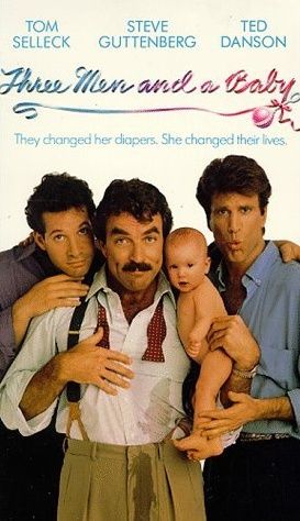 O trio original de Três Solteirões e um Bebê, que poderá ganhar remake produzido por Adam Sandler