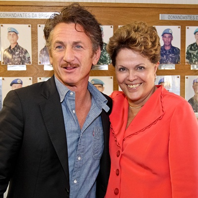Sean Penn e Dilma Rousseff