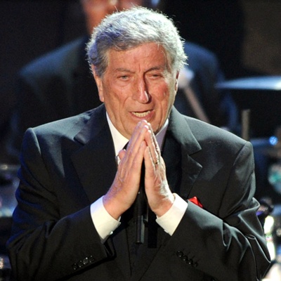 Tony Bennett na festa pré-Grammy de Clive Davis