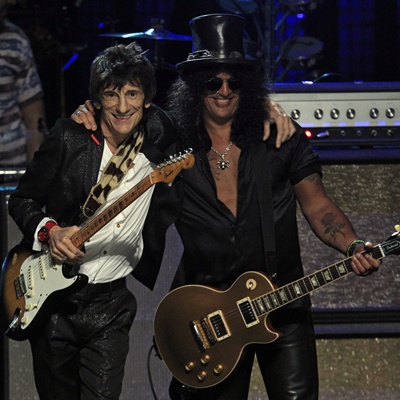 Hall da Fama - Slash e Ron Wood