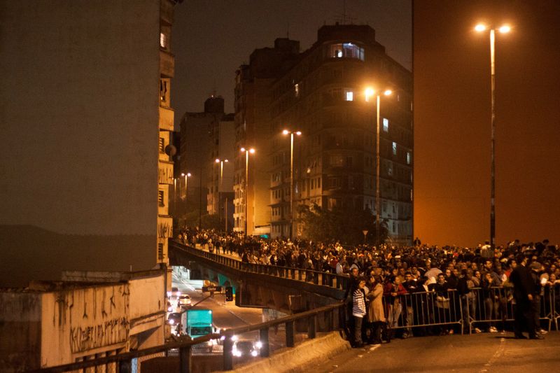Fila quilométrica se formou no Minhocão no evento Chefs na Rua