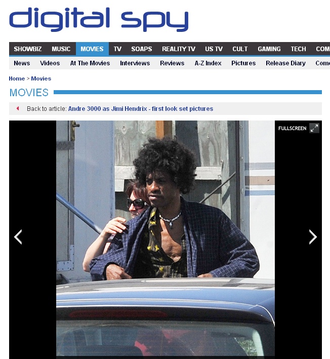 Andre 3000 como Jimi Hendrix