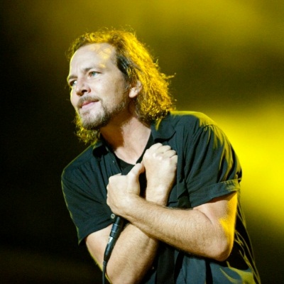 Eddie Vedder em show na França, em 2 de julho