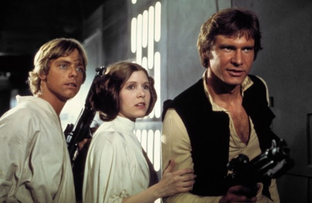 Han Solo, Princesa Leia e Luke Skywalker