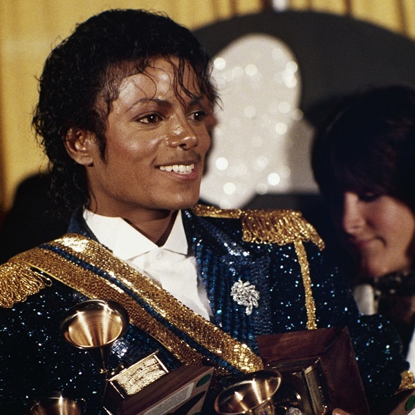 Michael Jackson em 1984, vitorioso no Grammy