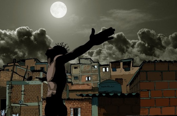 Ilustração que integra a abertura de Sabotage – Maestro do Canão