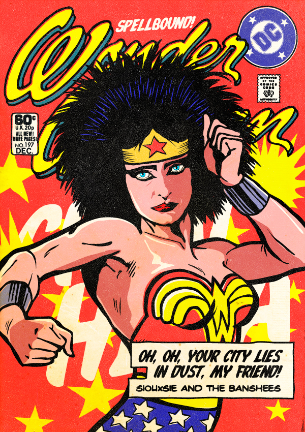 Galeria – Super-heróis do post-punk – Siouxsie Sioux – Mulher-Maravilha