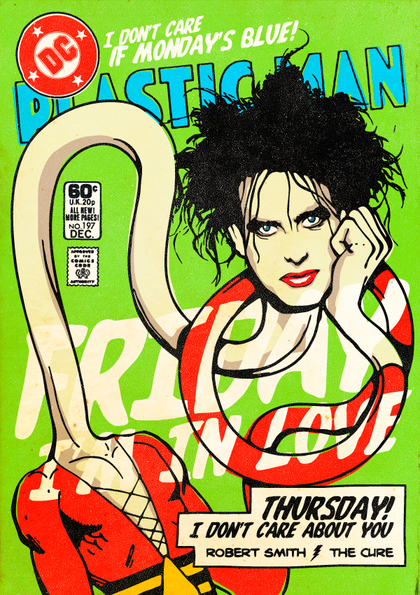Galeria – Super-heróis do post-punk – Robert Smith – Homem-Borracha