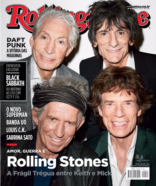 Os Rolling Stones em uma das capas da edição de junho da Rolling Stone Brasil