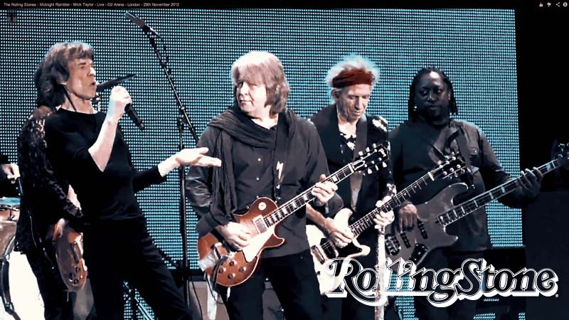 Taylor ,no ano passado, entre Jagger e Richards