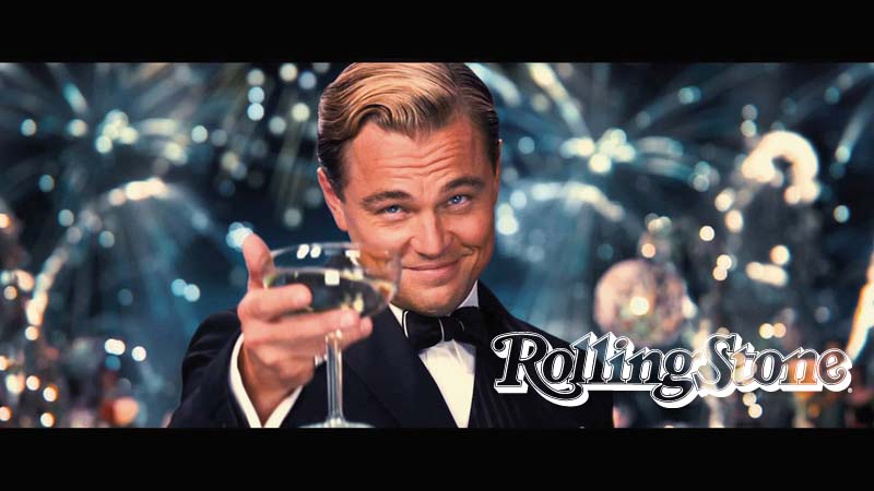 A VIDA É UMA FESTA Gatsby (DiCaprio) celebra o sucesso;
