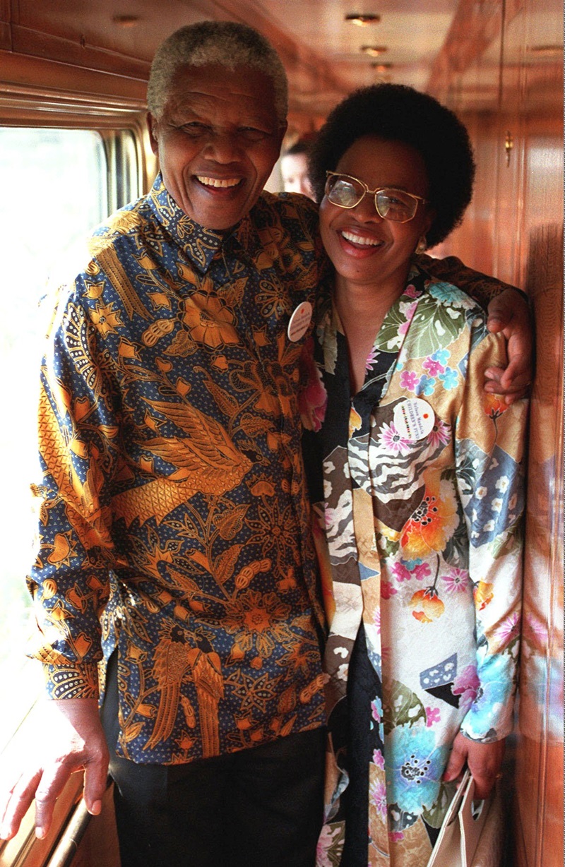 Galeria - Nelson Mandela - com a esposa Graça Machel