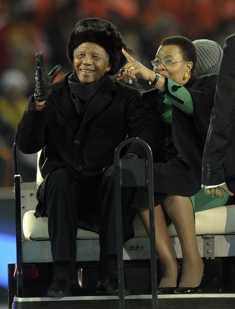 Galeria - Nelson Mandela - Mandela na final da Copa do Mundo