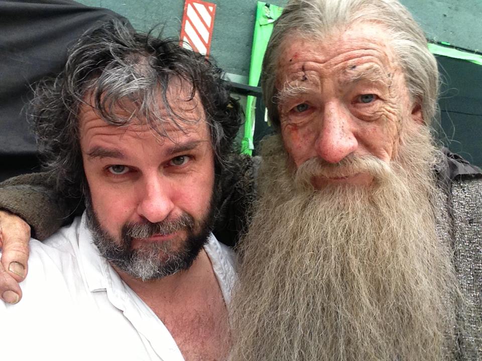 Peter Jackson publicou imagem após a última filmagem com Ian McKellen, o Gandalf.