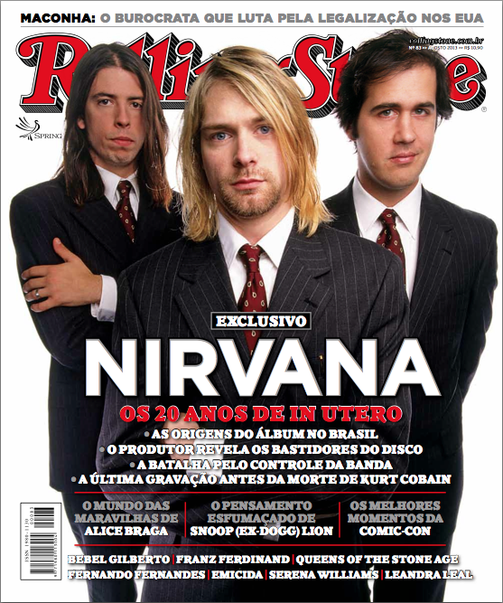 Nirvana na capa da edição de agosto da Rolling Stone Brasil