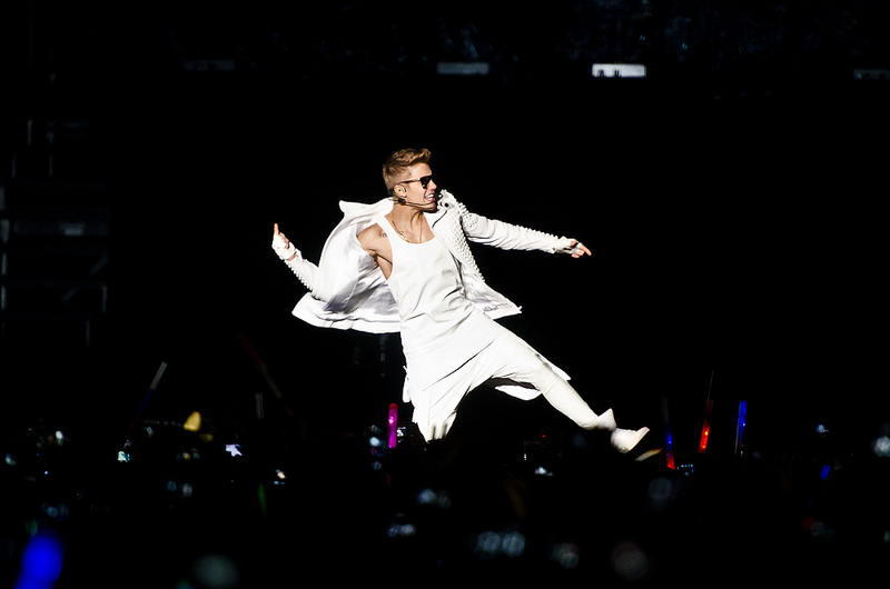Justin Bieber se apresentou na Arena Anhembi, em São Paulo.
