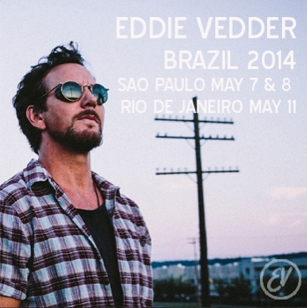 Eddie Vedder tour solo Brasil 2014