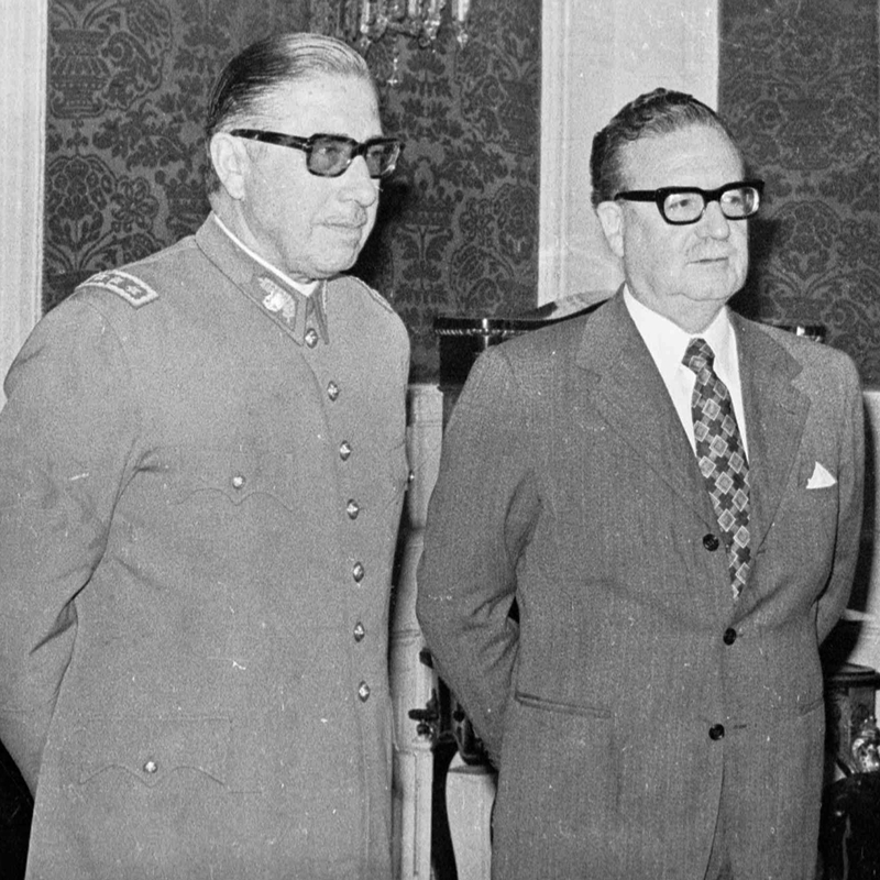 Augusto Pinochet e Salvador Allende
