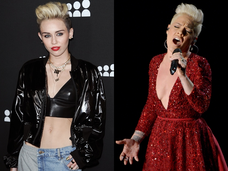 Galeria - Cabelos da Músicos - Miley e Pink
