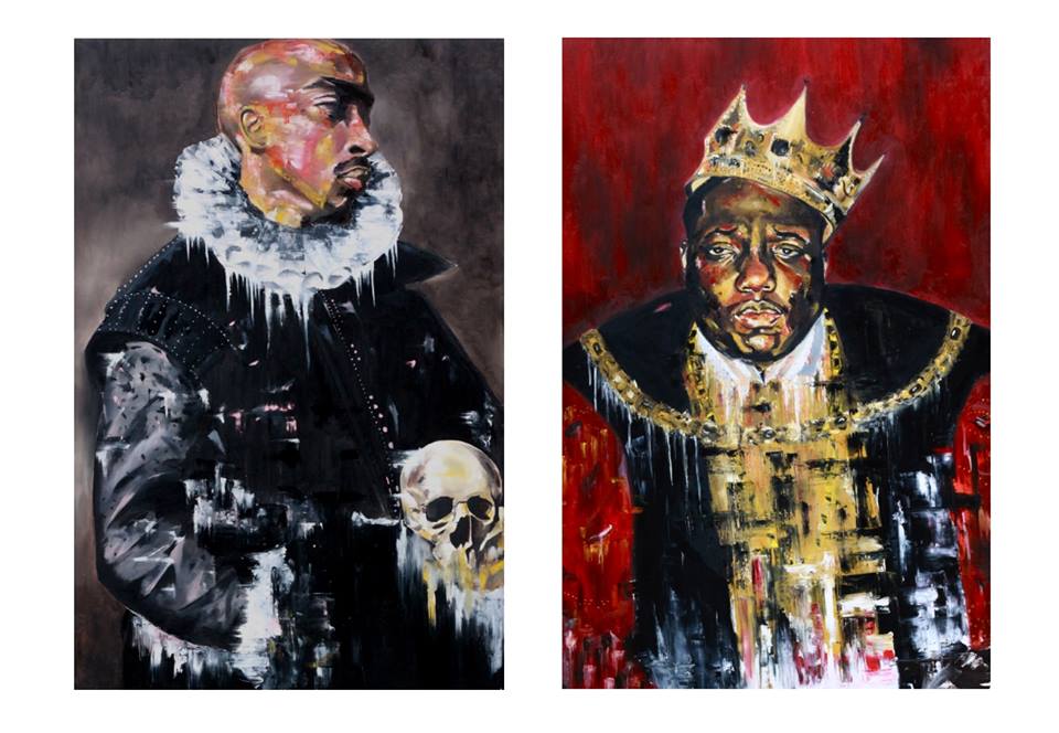 Tupac Shakur e The Notorious B.I.G., por Amar Stewart