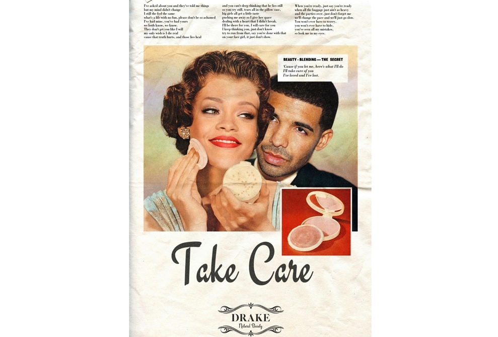 Rihanna ficou incrível como garota-propaganda vintage de produtos de beleza.