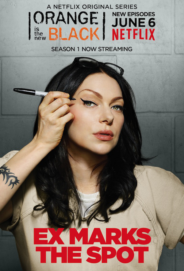 Alex (Laura Prepon) em pôster da segunda temporada de Orange Is the New Black