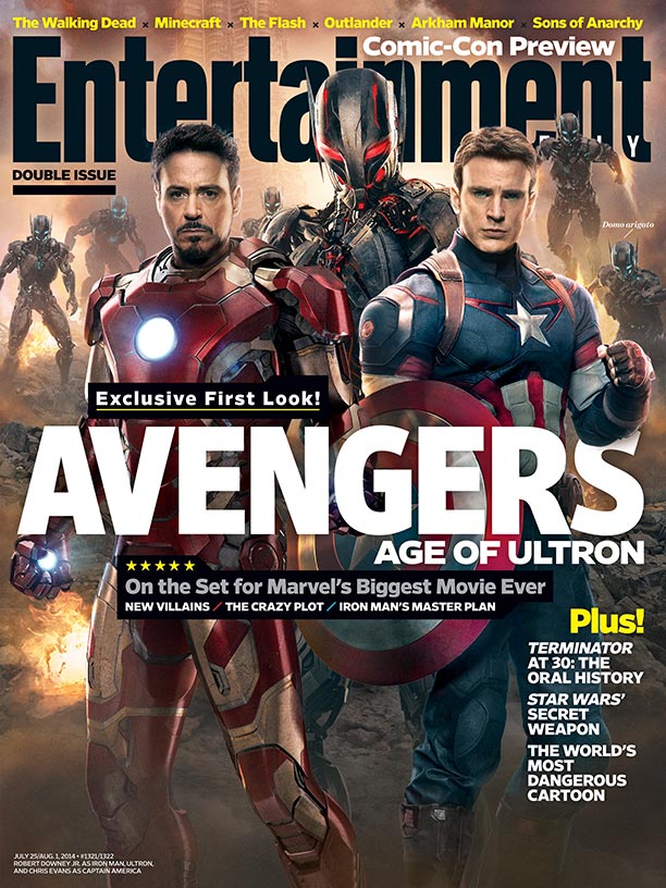 Capa da Entertainment Weekly mostra primeira imagem oficial de Os Vingadores 2: A Era de Ultron
