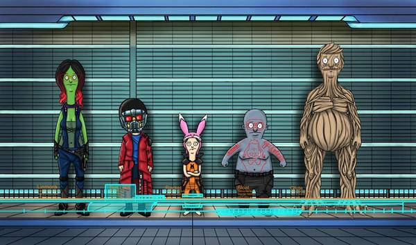 Bob's Burguers e Guardiões da Galáxia