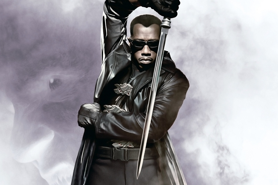 Wesley Snipes como o personagem das HQs Blade