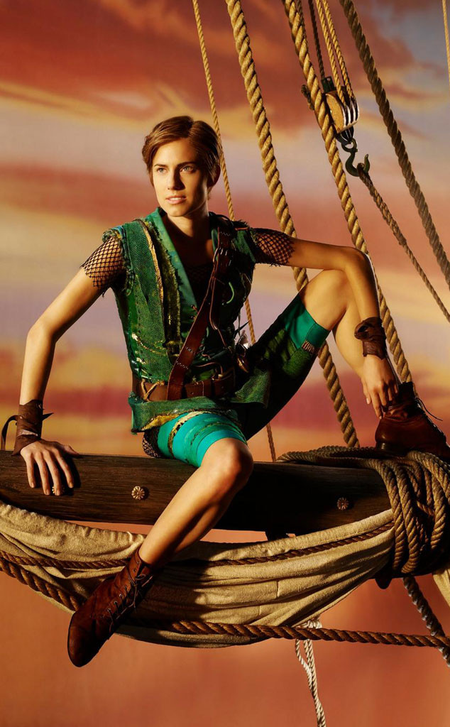 Allison Williams caracterizada como Peter Pan